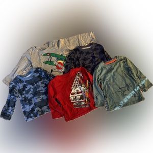5 long sleeved toddler shirts - size 2T